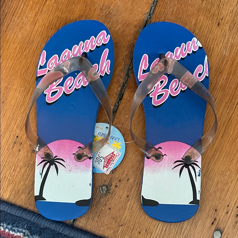 Laguna Beach Palm Tree Flip Flops